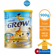 Bộ 02 Lon Sữa Bột Abbott Grow Gold 6+ 900g/Lon